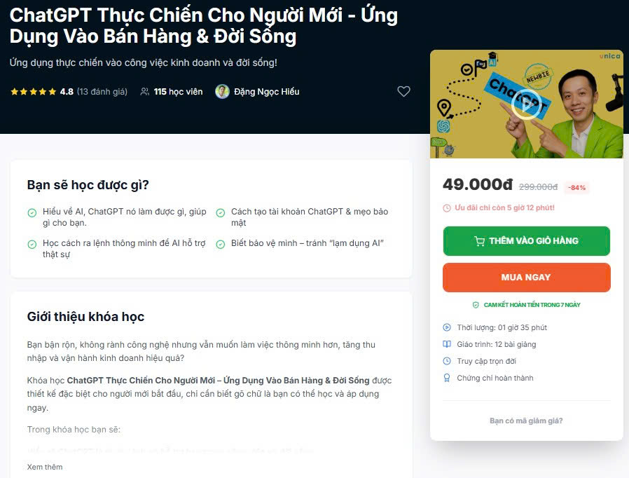 Khóa học ChatGPT thực chiến